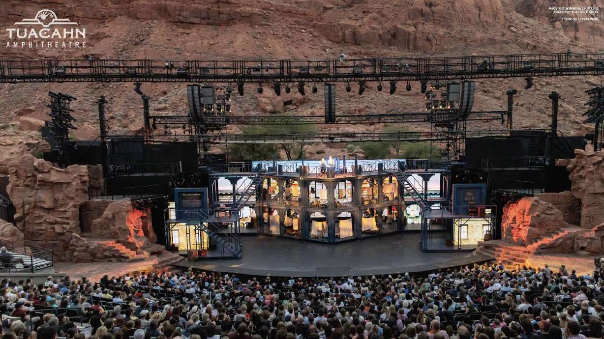 With the desert cliffs as a backdrop, Tuacahn embraces all the ups and downs of open-air theater