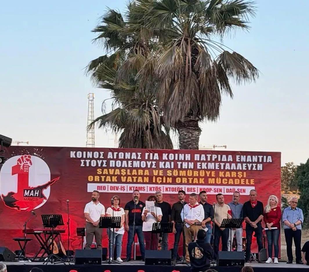 cover Workers hold annual May Day march to Ledra Palace