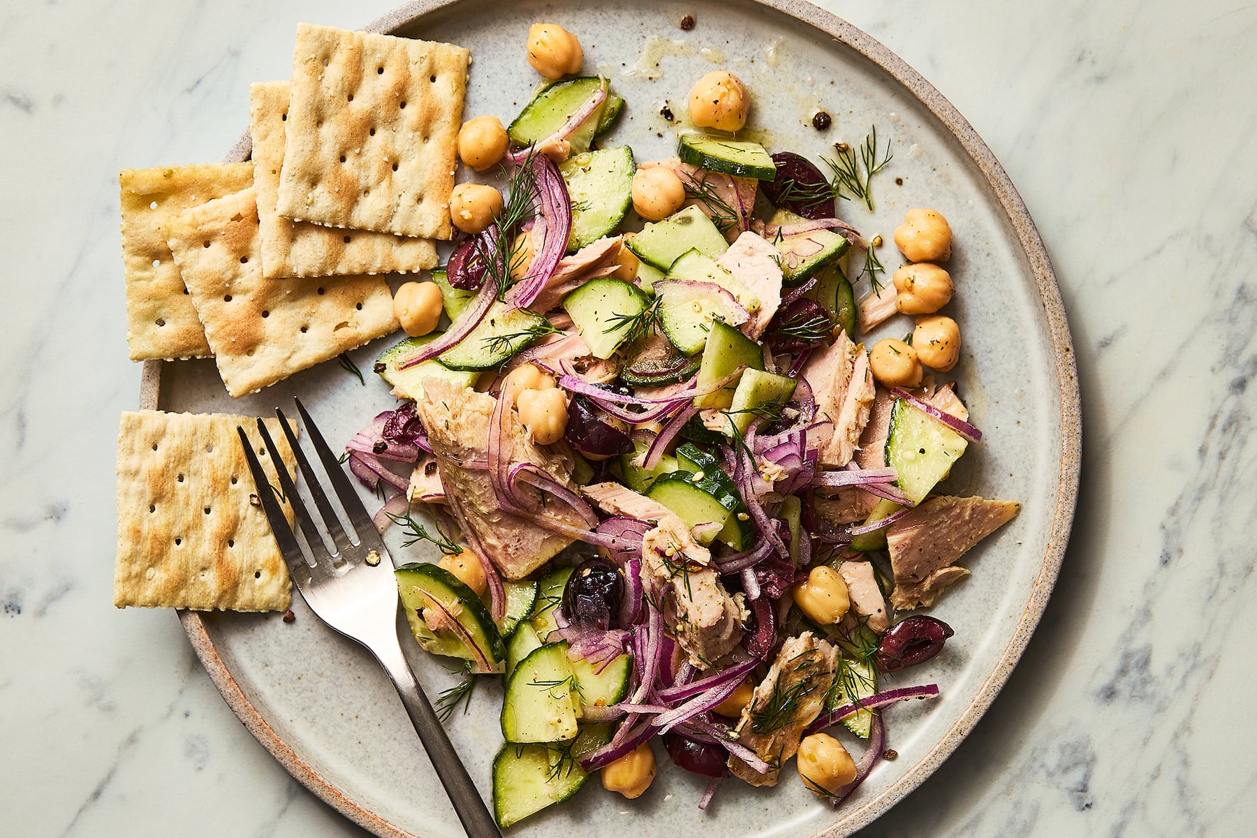 Za'atar chickpea and tuna salad
