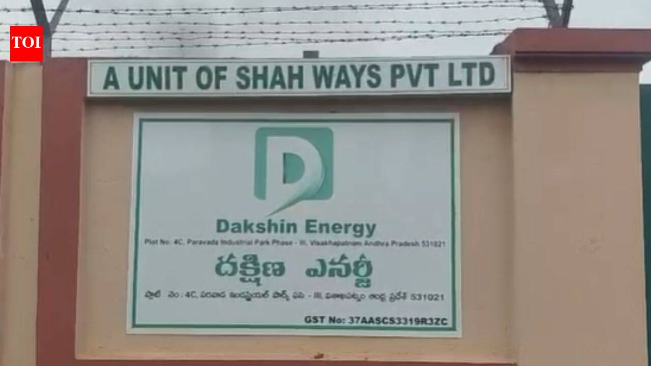 2 workers charred to death, 2 trapped as massive fire erupts at Dakshin Energy plant in Andhra Pradesh's Anakapalle | Visakhapatnam News