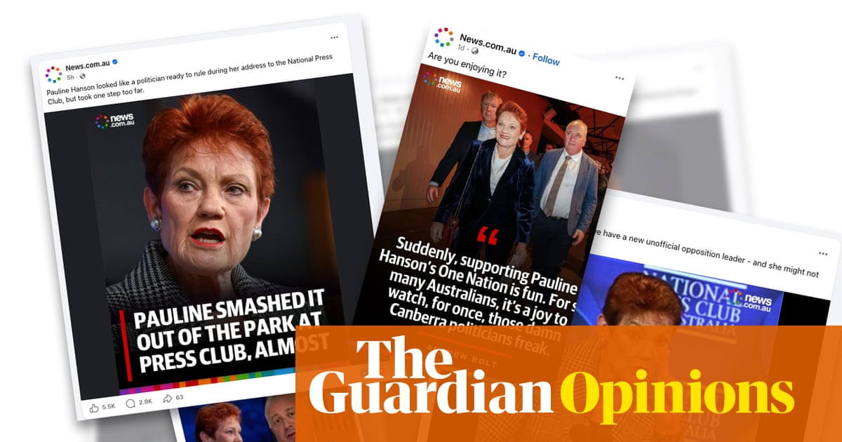 A joy to watch? Pauline Hanson gets a warm welcome in some parts of the media | Amanda Meade