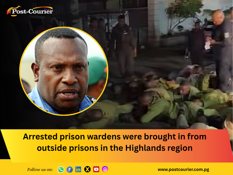 Arrested prison wardens were brought in from outside prisons in the Highlands region