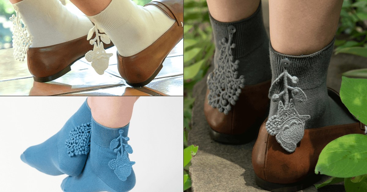 Beautiful new dangling Totoro socks let the Ghibli mascot sway with every step[Photos]