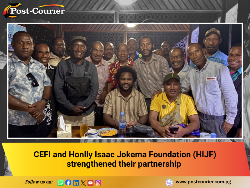CEFI and Honlly Isaac Jokema Foundation partners to build self-sufficient Communities in Morobe