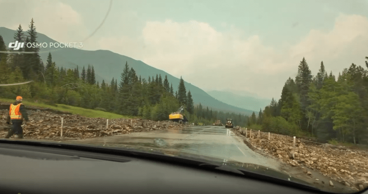 Cleanup work underway in Kananaskis following heavy rainfall, flooding - Calgary