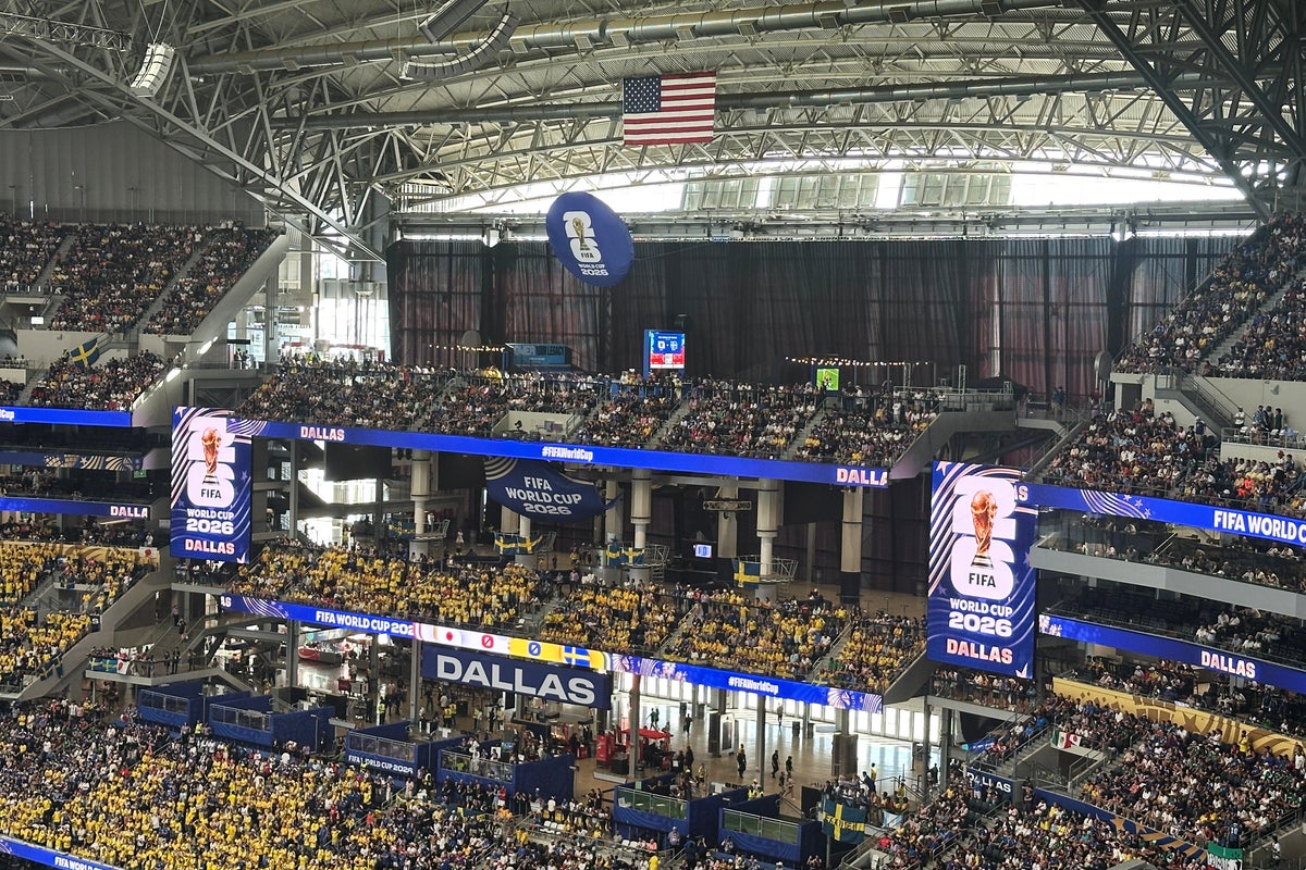 Curtains go up at AT&T Stadium for the World Cup, a glare-blocking move rejected by Jerry Jones