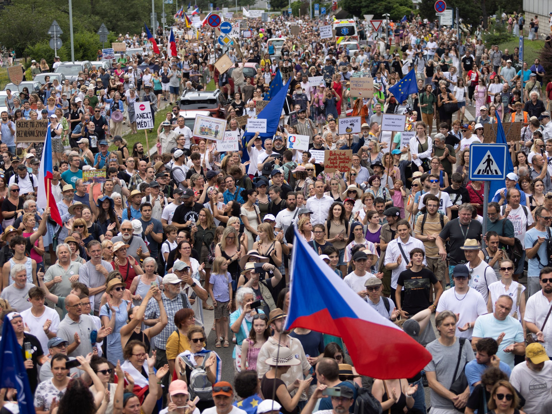Czech public media staff strike, citing government threat to independence | Freedom of the Press News