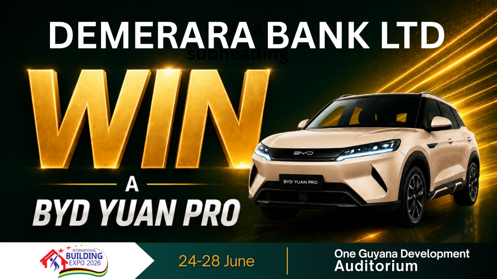 Demerara Bank offers homebuyers chance to win new BYD at Building Expo