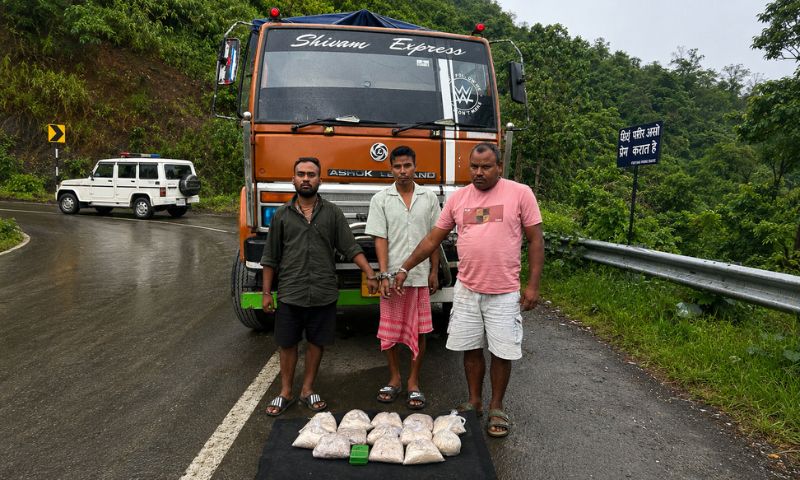 Drugs worth Rs 6.7 crore seized near Keifang, three Assam men arrested
