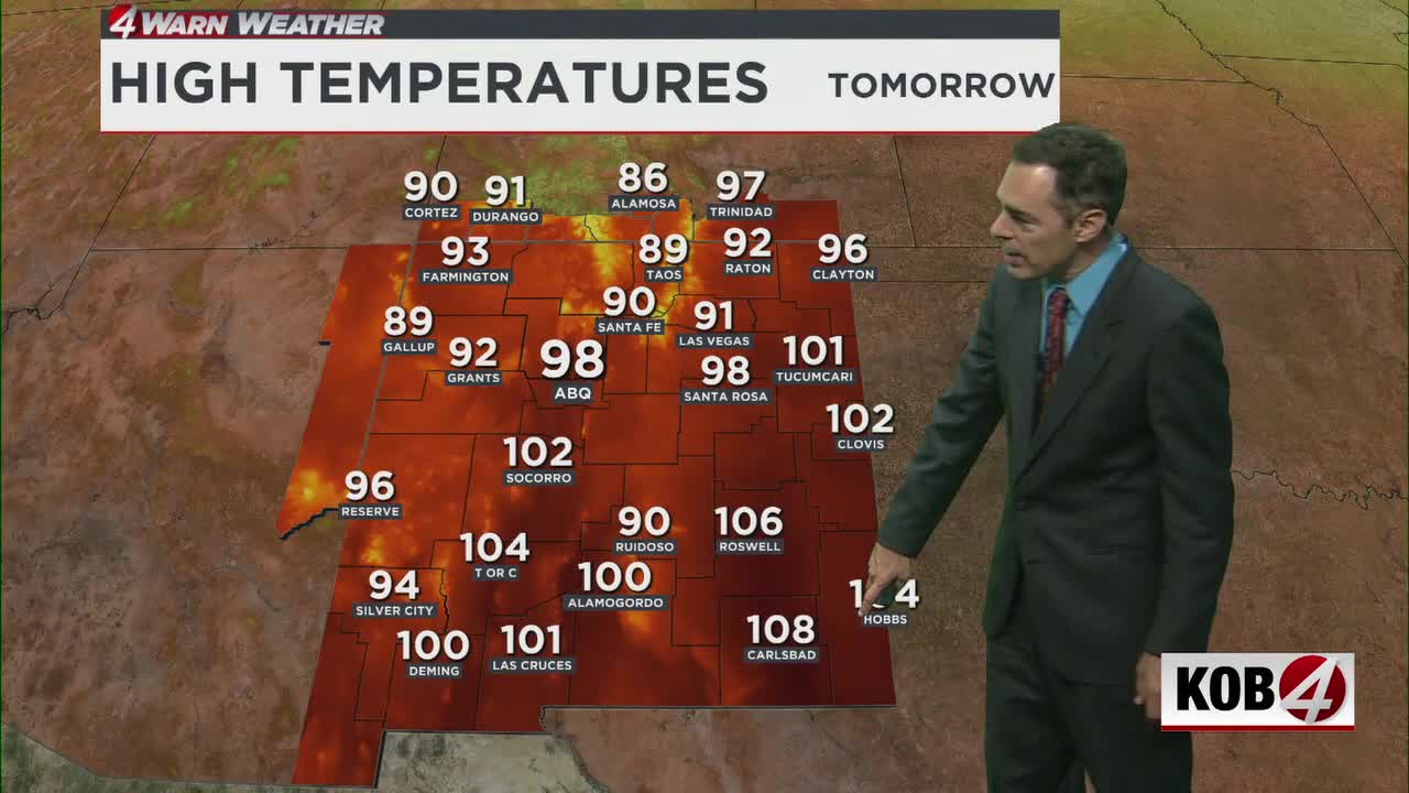 Dry, hot weather continues in New Mexico with heat alerts for eastern areas