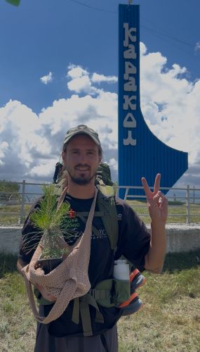 Eco-activist walks from Karakol to Bishkek to promote tree planting -