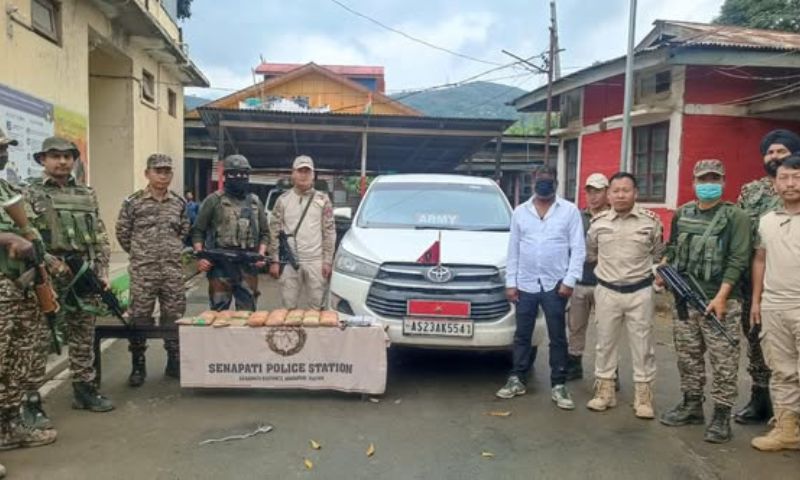 Fake army brigadier vehicle busted, 15.35 kg opium seized
