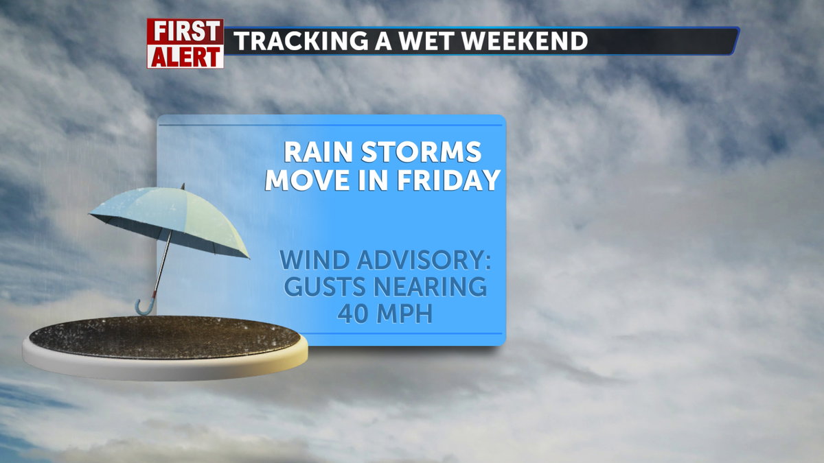 Friday showers and storms heading into wet weekend - LocalNews8.com