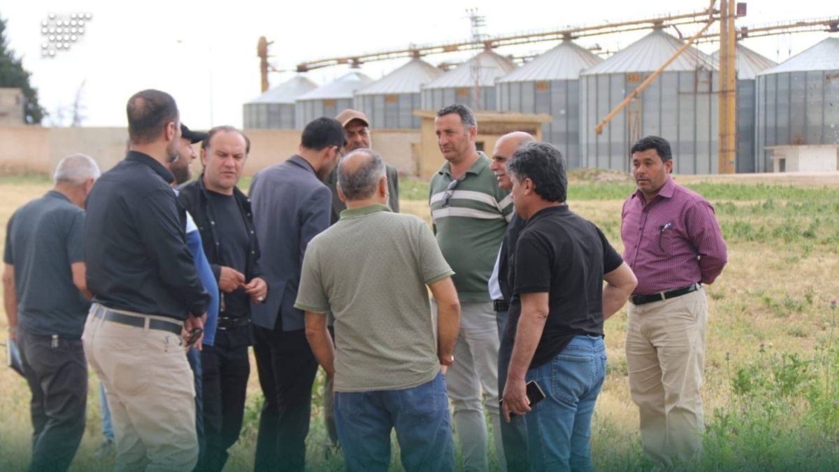 A field tour of one of the grain centers in al-Hasakah governorate, May 21, 2026. (Internal Trade and Consumer Protection Directorate in al-Hasakah)
