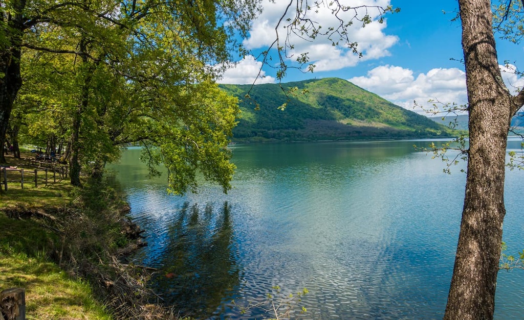 Lake Vico where the husband of Cabinet Minister Roccella went missing on Saturday
