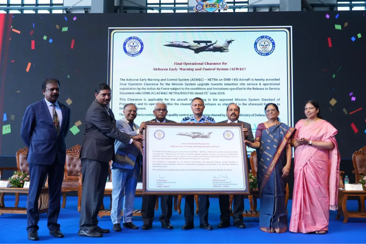 IAF gets Final Operational Clearance of indigenous Airborne Early Warning & Control system ‘Netra’