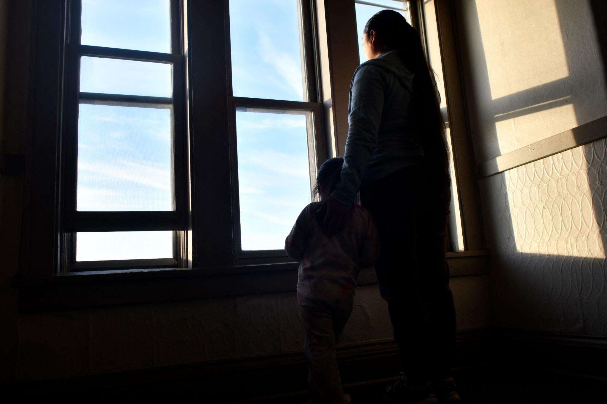 Asylum seeker Nina poses for a photo with her 4-year-old daughter, Ayadana, in Minneapolis, Minnesota, on January 31. (Octavio Jones/ AFP)