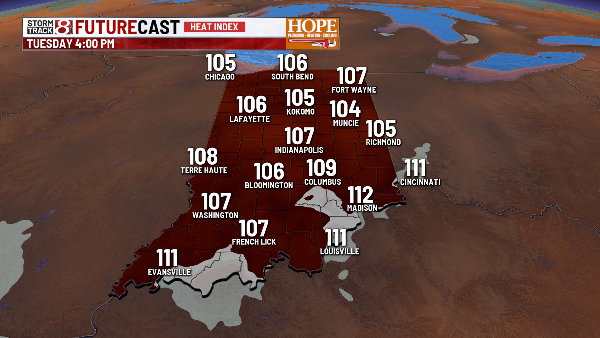Indiana Faces Extreme Heat Warning Through Thursday - Indianapolis News | Indiana Weather | Indiana Traffic