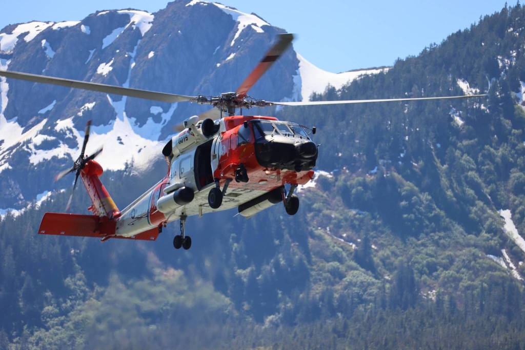 An MH-60 Jayhawk helicopter. (Ben Hohenstatt / Juneau Empire file photo)