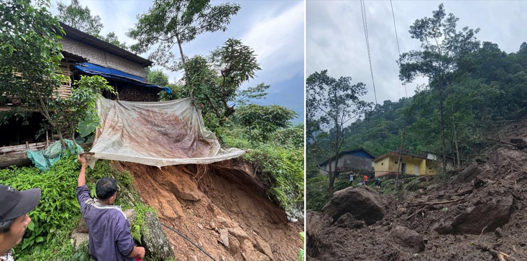 Landslides in Silichong disrupt power, communications and transport; 6 families displaced