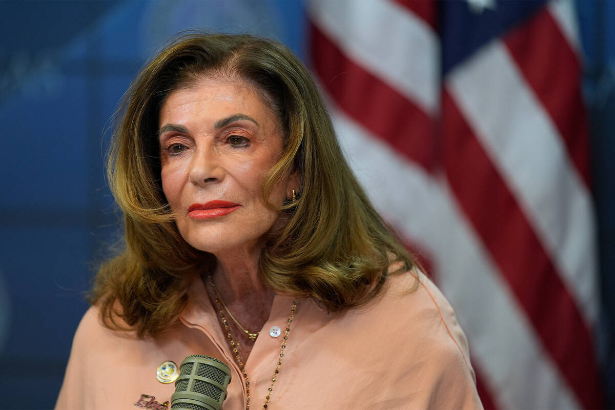 Las Vegas Mayor Shelley Berkley speaks during a news conference Tuesday, July 1, 2025, in Las V ...