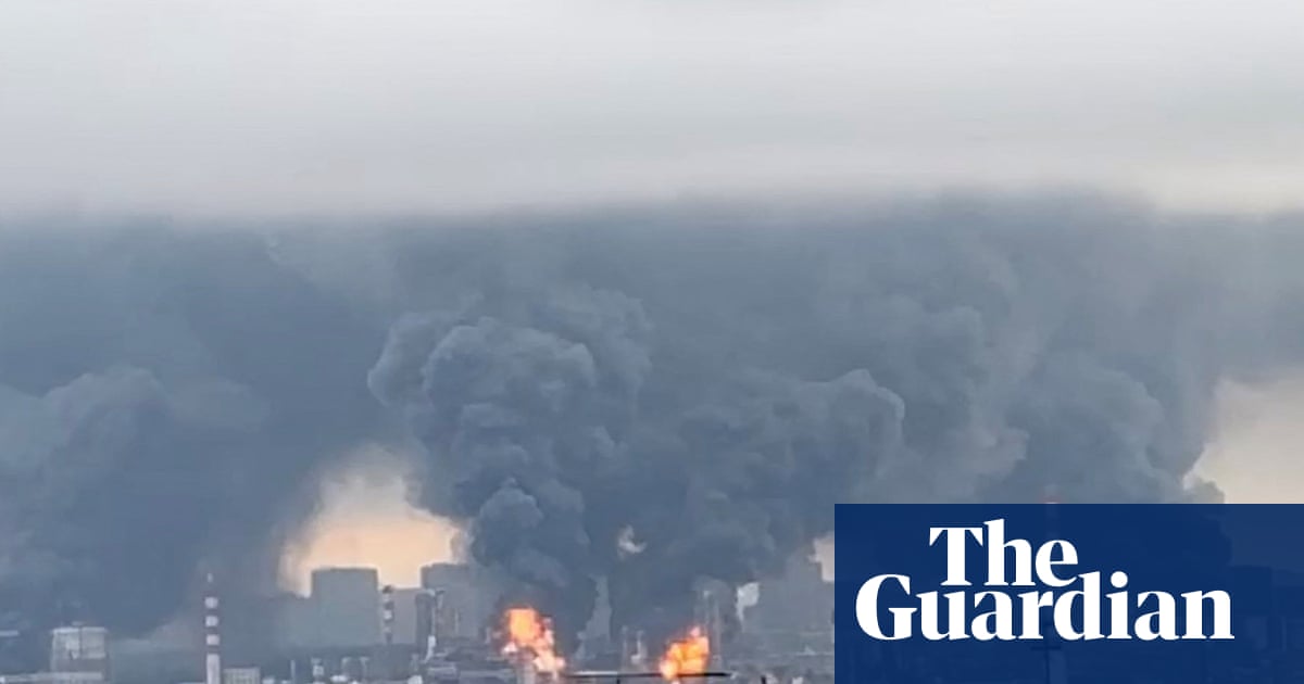 Moscow oil refinery struck in Ukraine’s biggest air raid on city since start of war | Russia