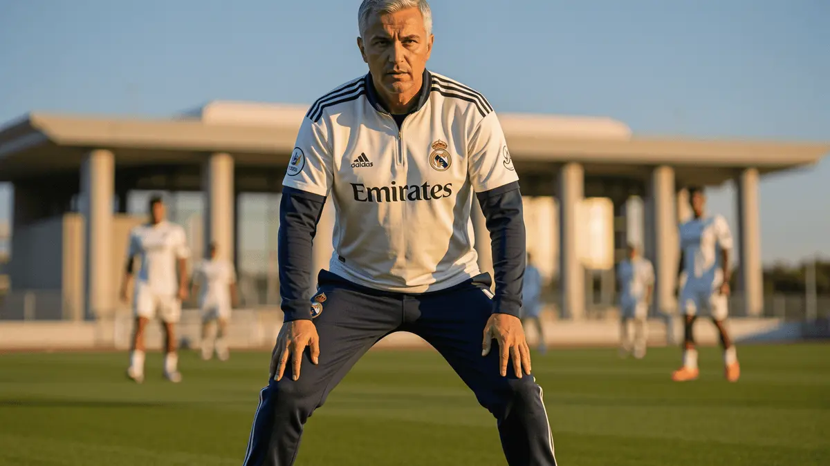Jose Mourinho at Real Madrid training ground overseeing tactical preparation