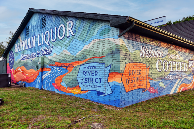 New Bayman Liquor Artwork Welcomes Visitors to Cotter’s River District