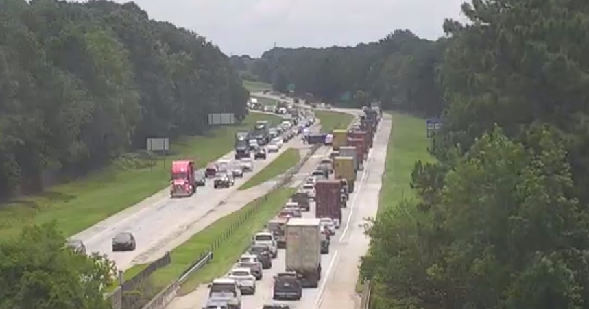 Overturned vehicle slows Mount Pleasant I-526 traffic