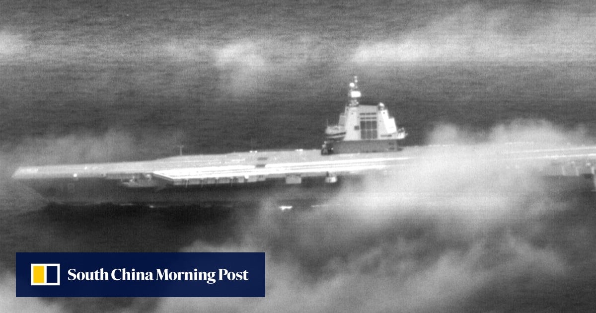 PLA’s advanced aircraft carrier Fujian transits Taiwan Strait amid military drills