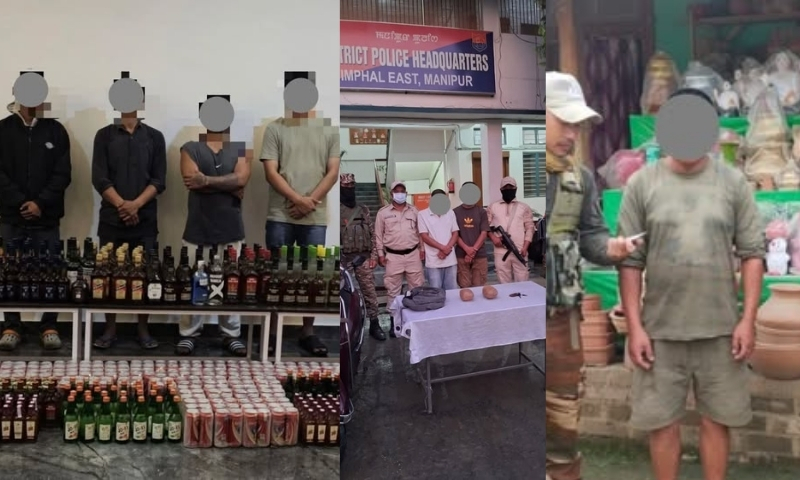 Security forces arrest seven in multiple operations across Manipur valley districts