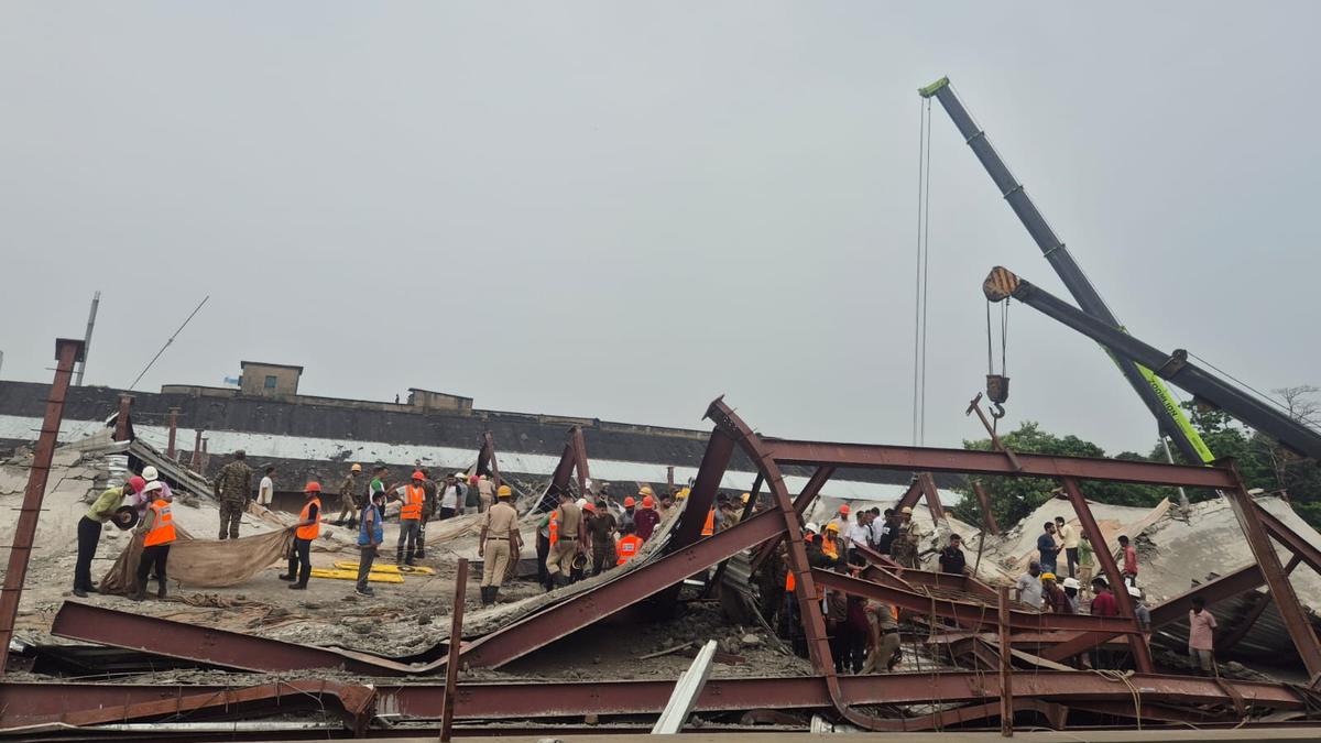 Several trapped after under-construction warehouse shed collapses at Taratala in Kolkata