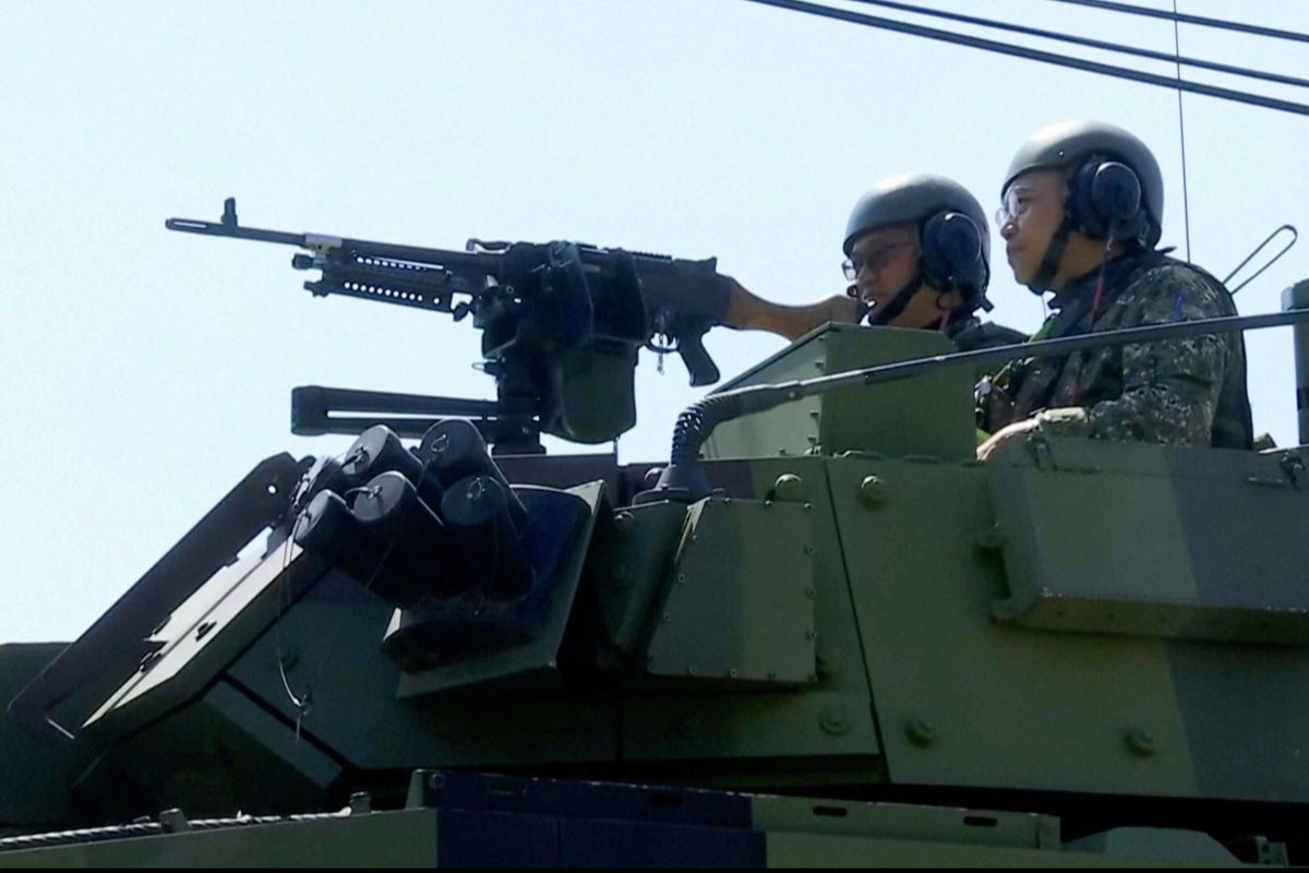 Tanks on streets of Taiwan as military drills launched in show of strength to Beijing