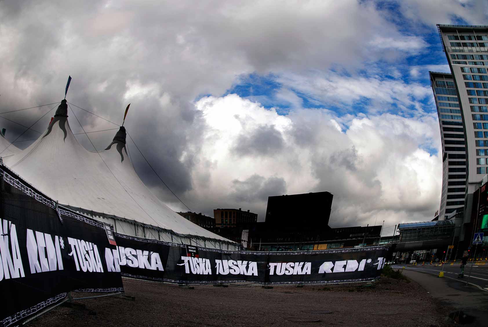 Construction work on Tuska was in full swing on Wednesday, June 24, 2026. Photograph: TONY ÖHBERG/FINLAND TODAY
