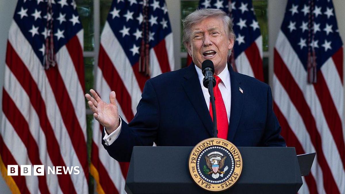 President Donald Trump speaks during a Rose Garden Club dinner at the White House on June 25, 2026 in Washington, DC. Trump hosted US farmers from Iowa in the newly renovated Rose Garden.