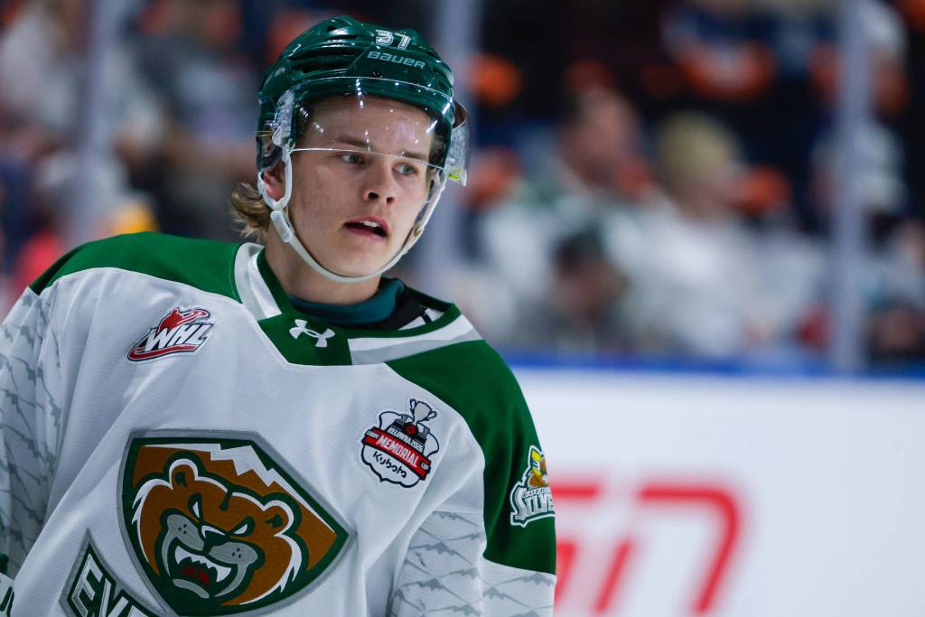 Silvertips forward Matias Vanhanen skates in warmups ahead of the Memorial Cup Championship against the Kitchener Rangers on May 31, 2026. (Photo courtesy Steve Dunsmoor / CHL)