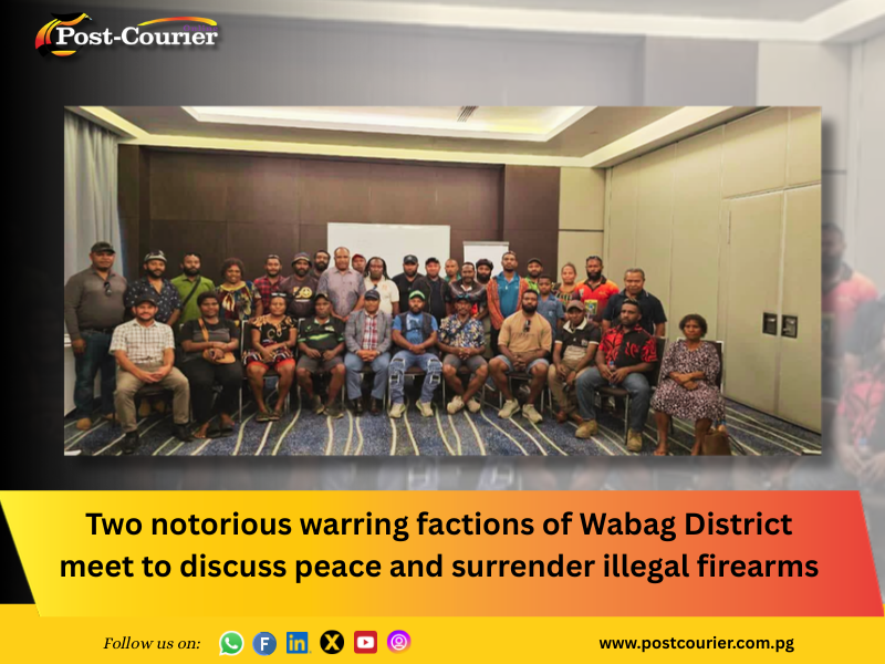 Two notorious warring factions of Wabag District meet to discuss peace and surrender illegal firearms