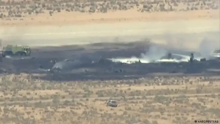 US strategic B-52 bomber crashes near Los Angeles with eight on board