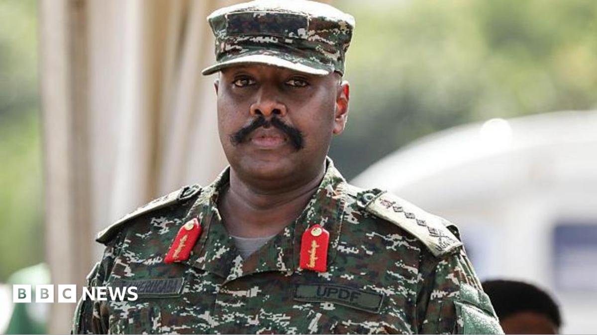 Gen Muhoozi Kainerugaba, Uganda's Chief of Defence Forces in military jungle uniform