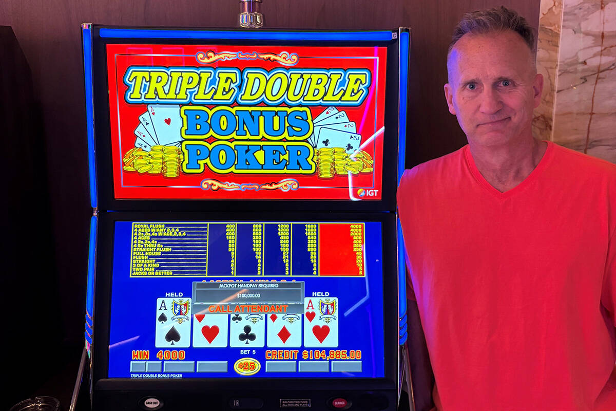 Las Vegas resident Gregory S. of Las Vegas won $100,000 Wednesday, July 22, 2026, after playing ...