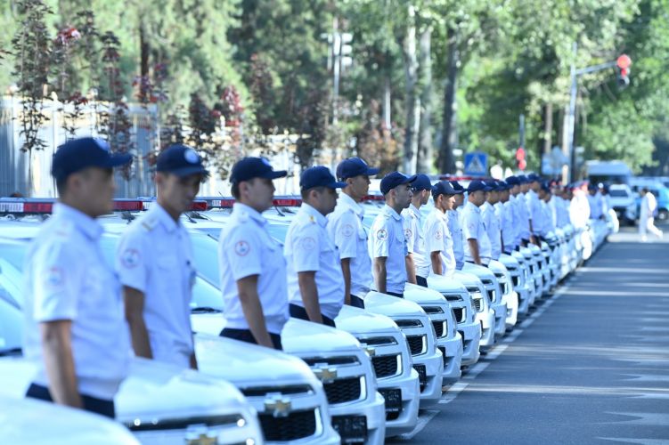 102 new vehicles handed over to district police officers in Kyrgyzstan -
