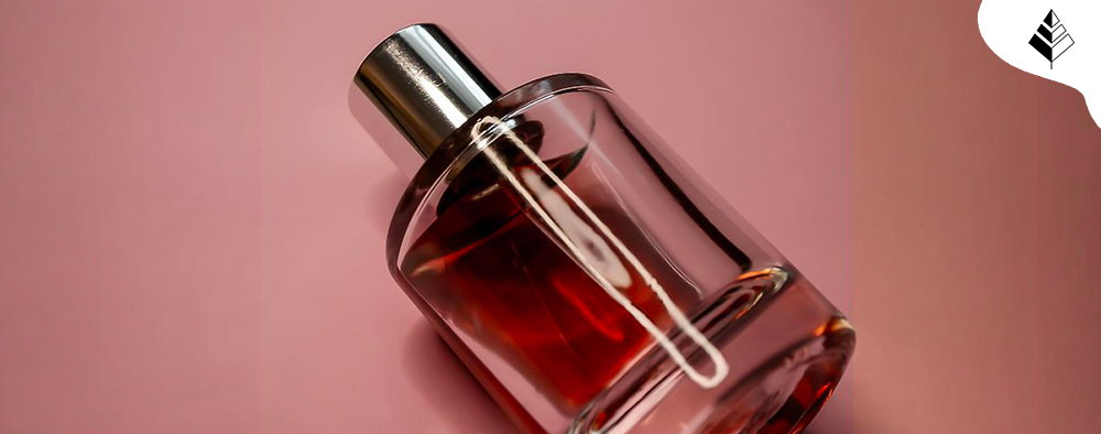 Pink perfume bottle