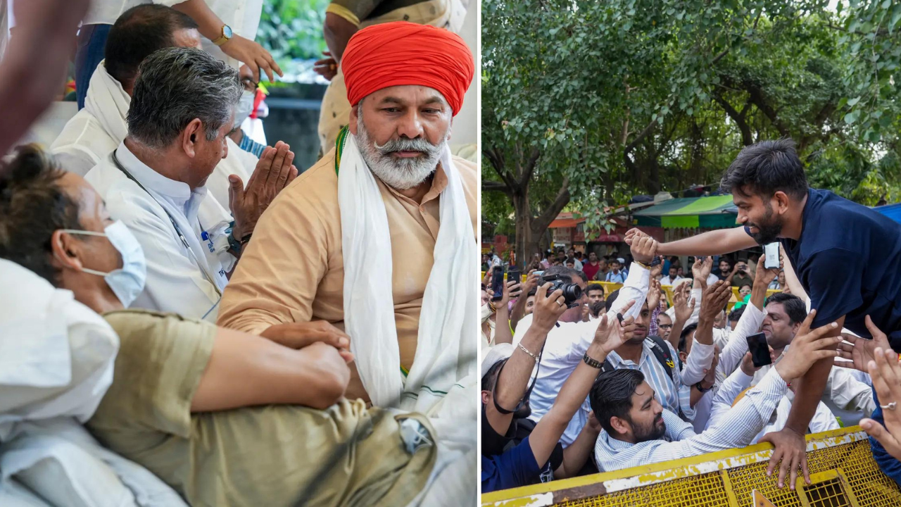 '500 farmers join CJP protest': Sonam Wangchuk gets support from Rakesh Tikait, Kejriwal at 'packed' Jantar Mantar | India News
