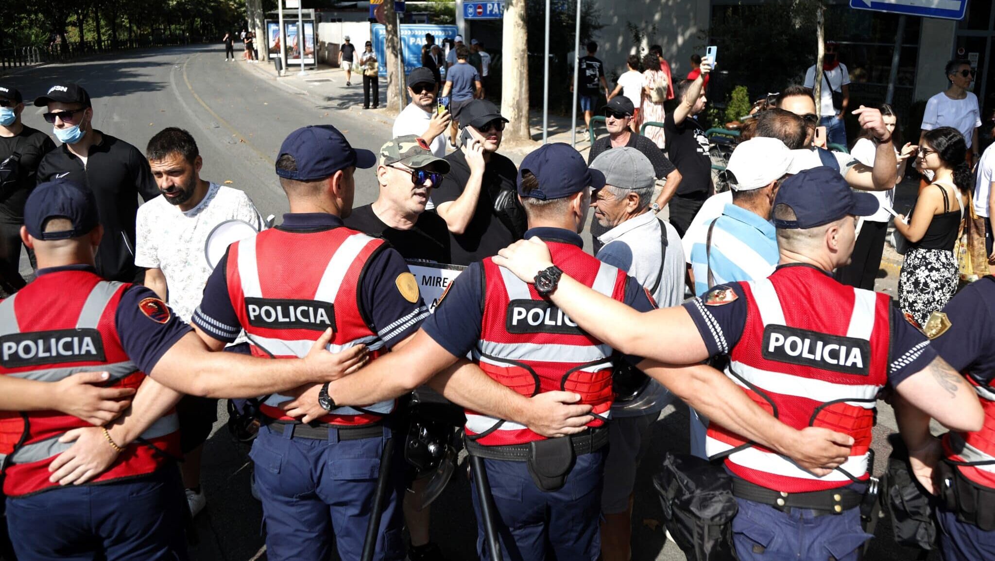 Albanian Protesters Clash With Police at Rally Outside Parliament