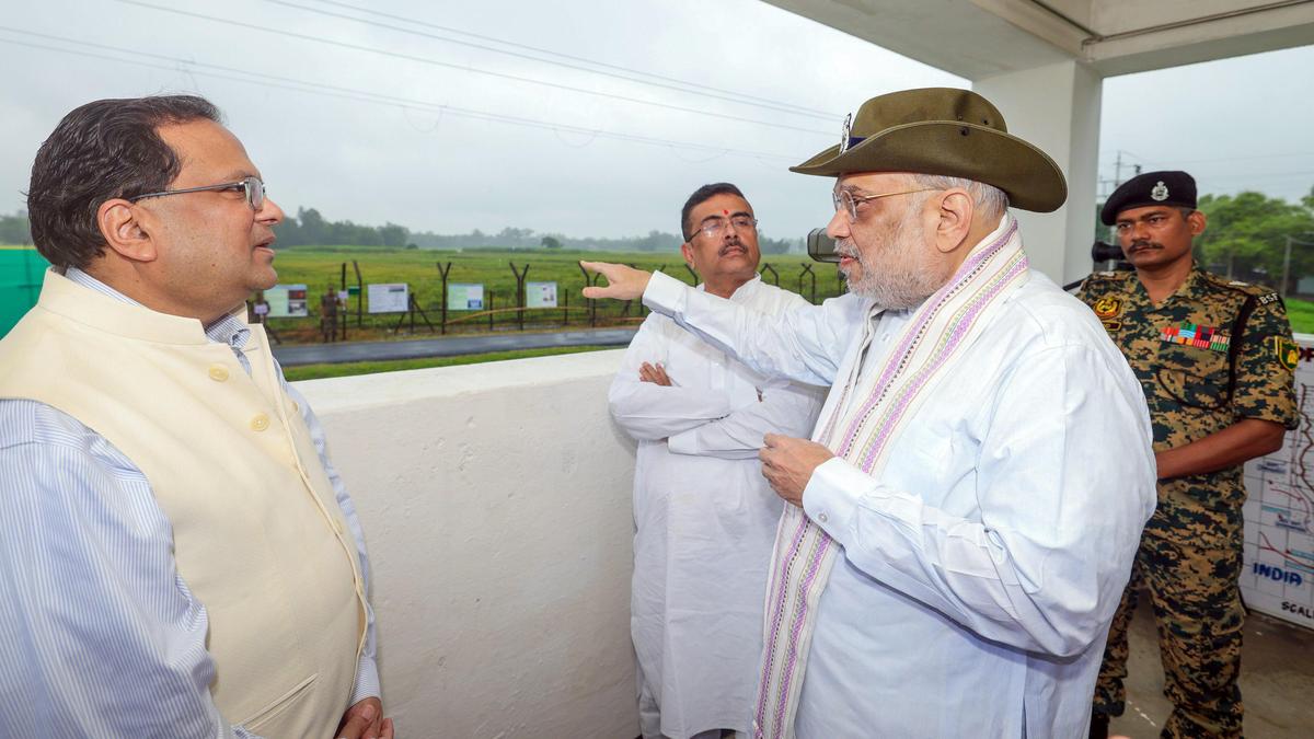 Amit Shah inspects indigenous border security technology in West Bengal