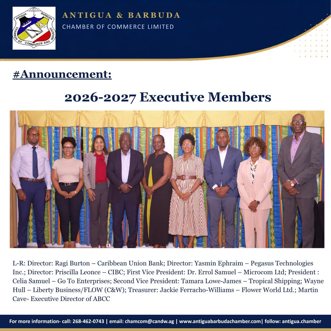 Antigua and Barbuda Chamber of Commerce Introduces 2026–2027 Executive Team