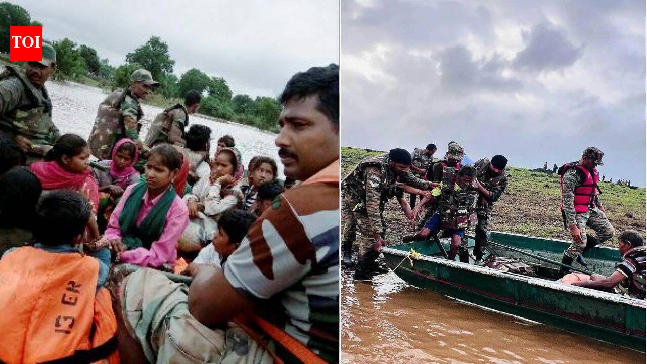 Army rescues 57 stranded as major flood relief operation begins in Gujarat's Navsari | India News