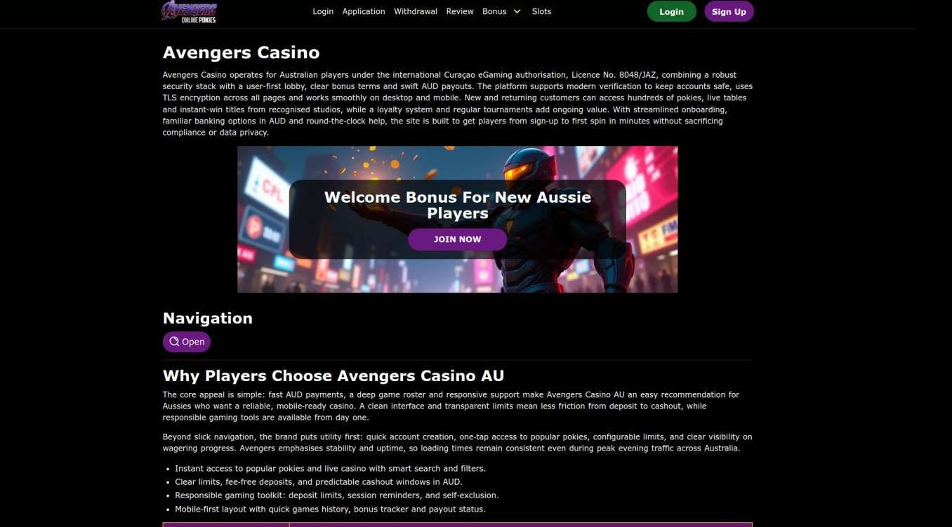 Avengers Casino Welcome Bonus In Australia: Wagering Requirements, Caps, And Eligible Games
