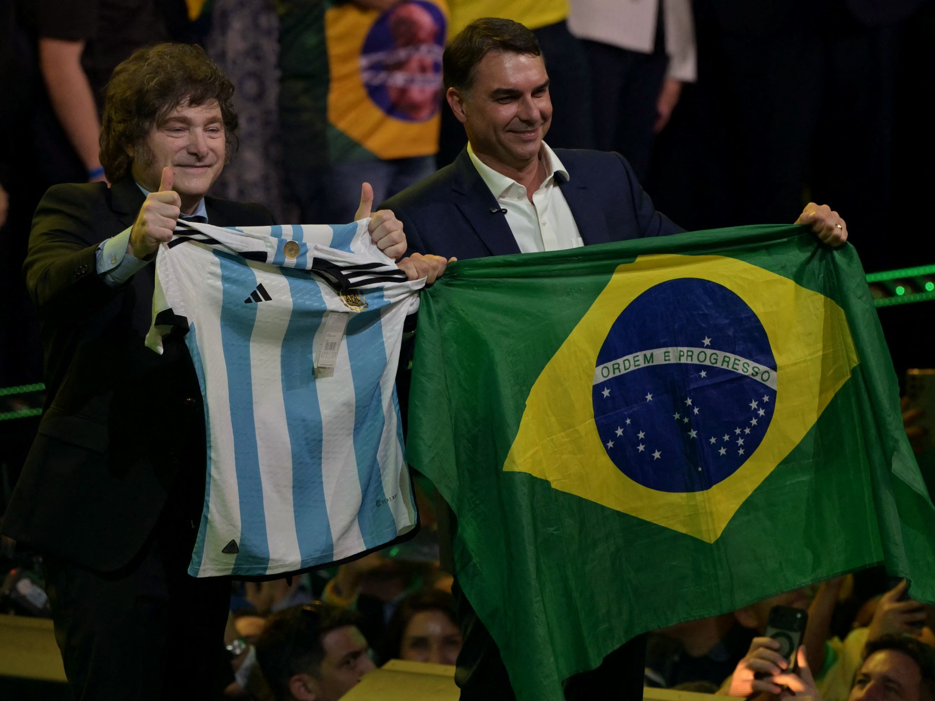 Bolsonaro’s son begins Brazil presidential bid with Netanyahu, Milei kudos | Elections News