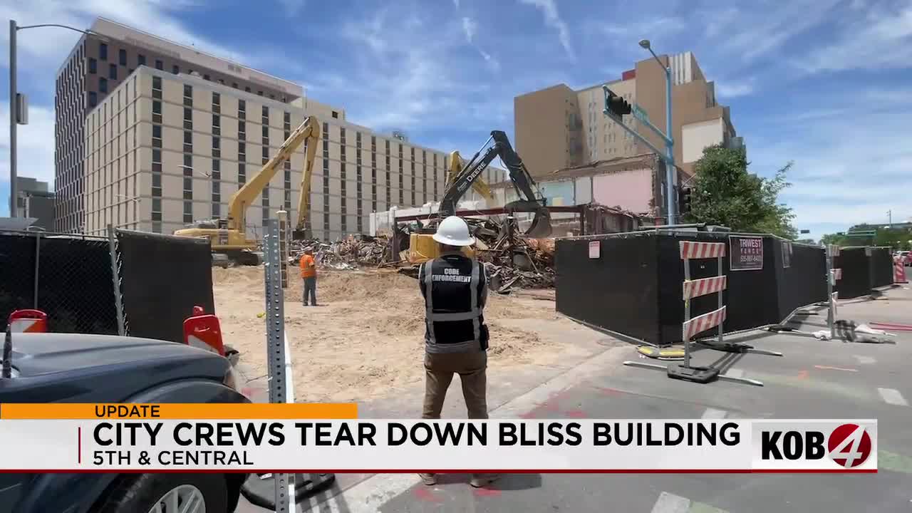 Crews tear down Bliss Building, owners take city and State Farm to court